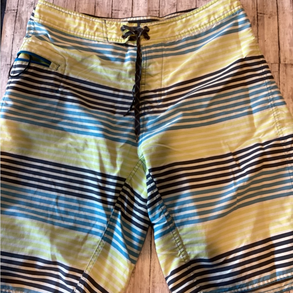 Men’s Patagonia Boardshorts Striped Swim Trunks W34